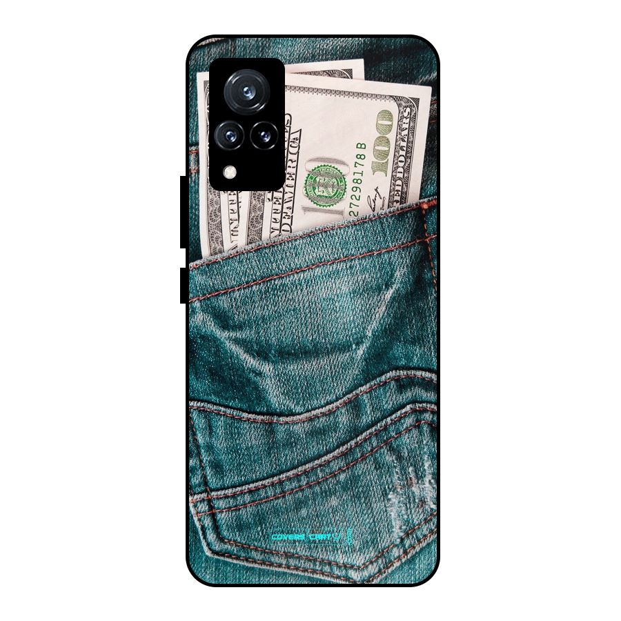 Money in Jeans Metal Back Case for Vivo V21 5G