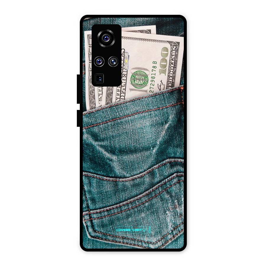 Money in Jeans Metal Back Case for Vivo X50 Pro