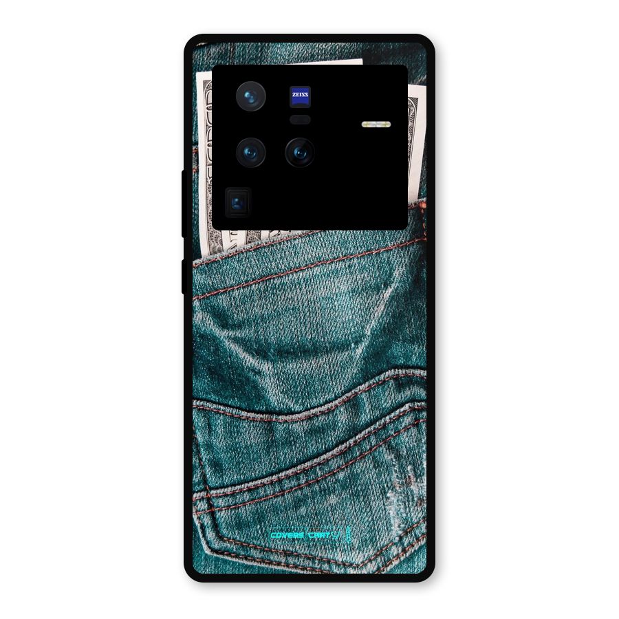Money in Jeans Metal Back Case for Vivo X80 Pro