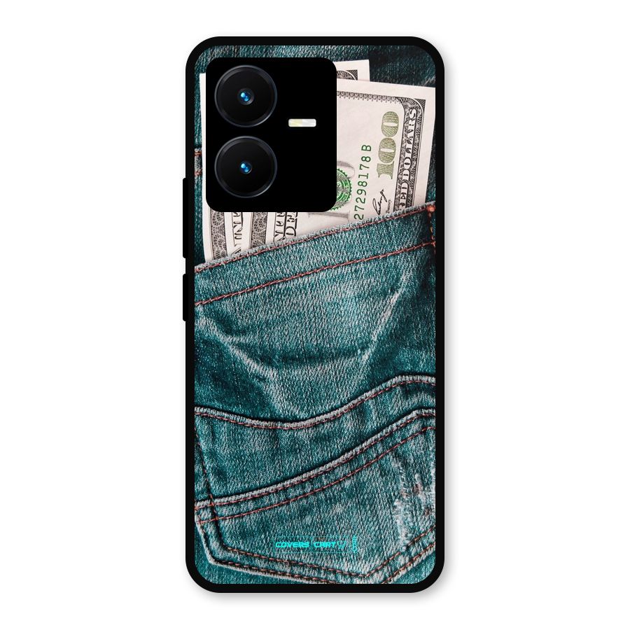 Money in Jeans Metal Back Case for Vivo Y22s