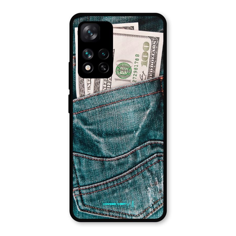 Money in Jeans Metal Back Case for Xiaomi 11i Hypercharge 5G