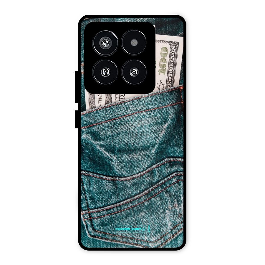 Money in Jeans Metal Back Case for Xiaomi 14 Pro