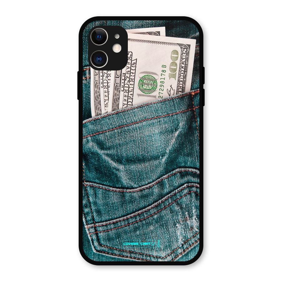 Money in Jeans Metal Back Case for iPhone 11