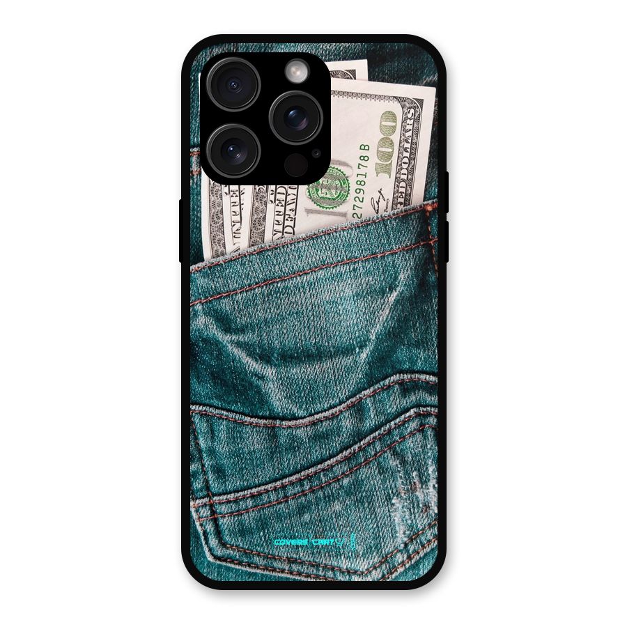 Money in Jeans Metal Back Case for iPhone 15 Pro Max