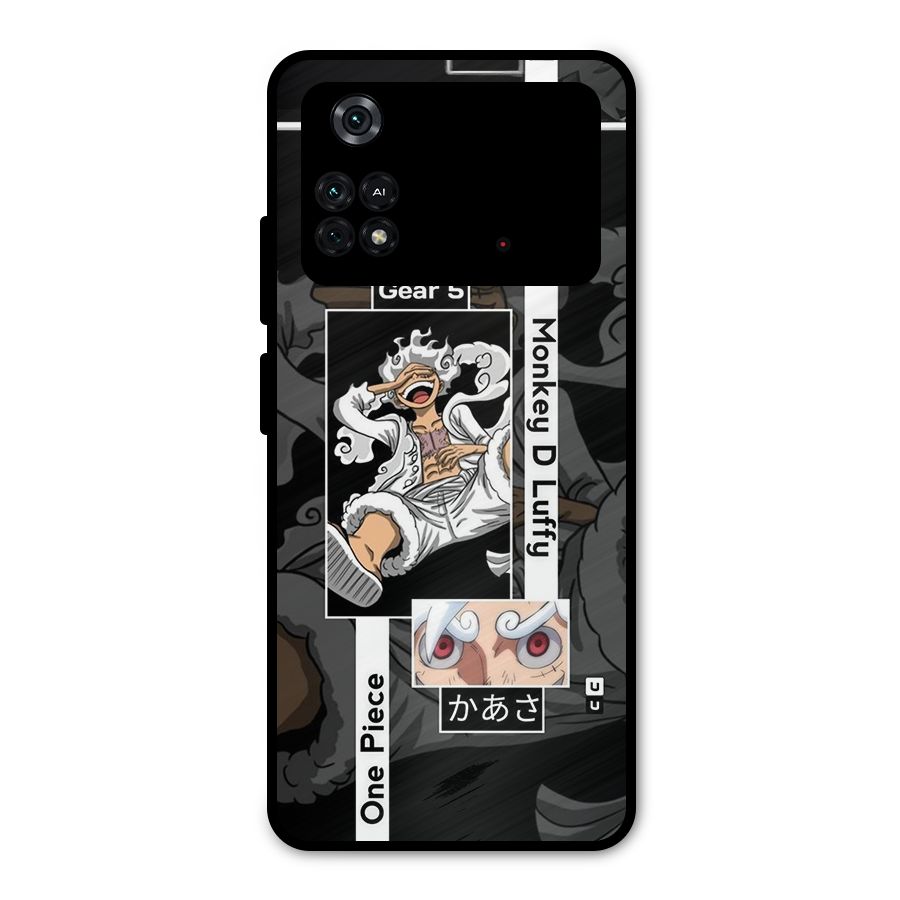 Monkey D luffy New Gear Metal Back Case for Poco M4 Pro 4G