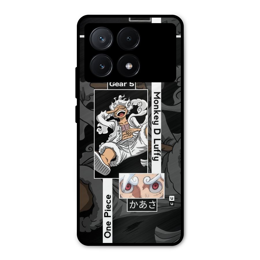 Monkey D luffy New Gear Metal Back Case for Poco X6 Pro