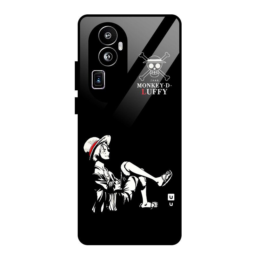 Monkey Luffy Glass Back Case for Oppo Reno10 Pro Plus