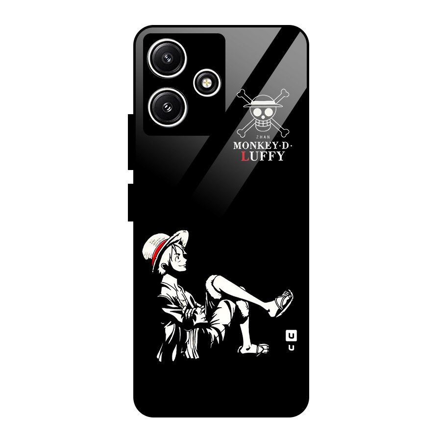 Monkey Luffy Glass Back Case for Poco M6 Pro