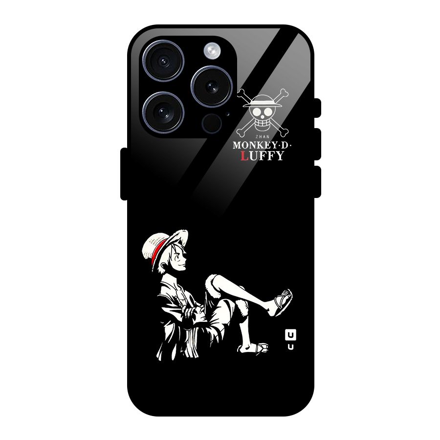 Monkey Luffy Glass Back Case for iPhone 15 Pro