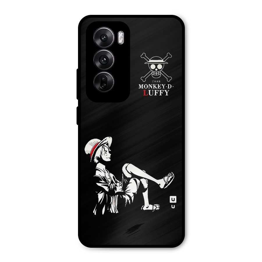 Monkey Luffy Metal Back Case for Oppo Reno12