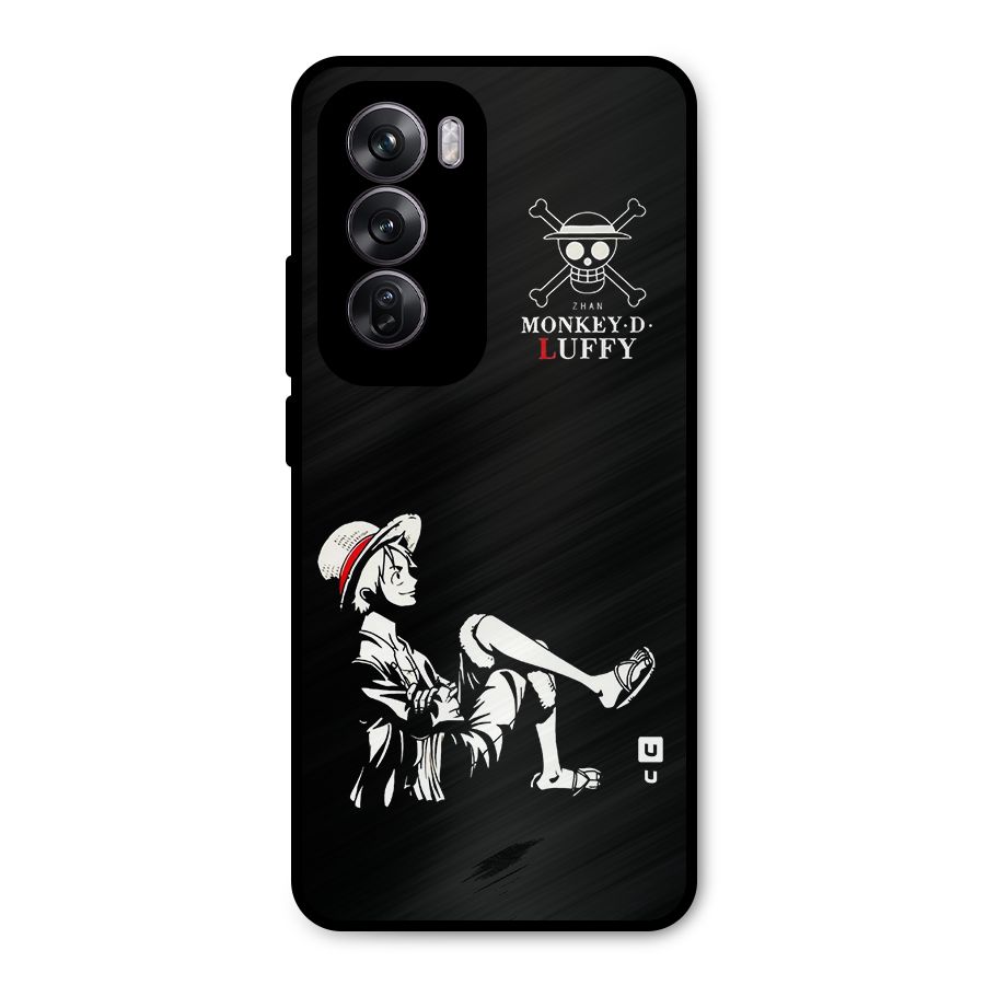 Monkey Luffy Metal Back Case for Oppo Reno12 Pro