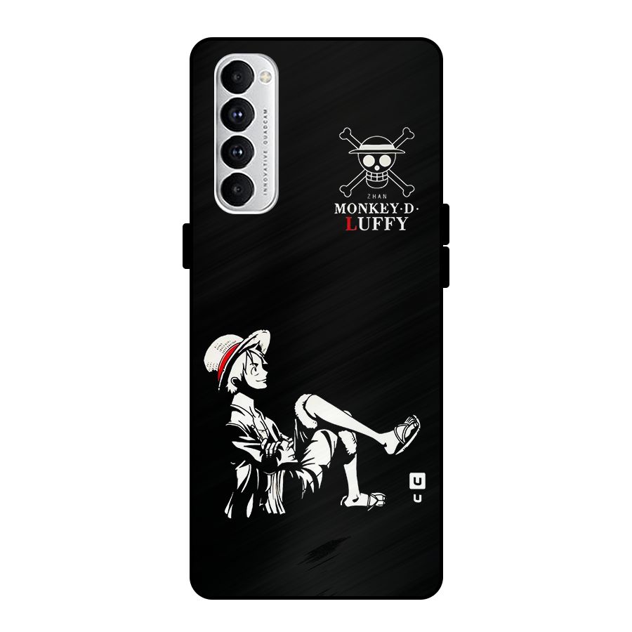 Monkey Luffy Metal Back Case for Oppo Reno4 Pro