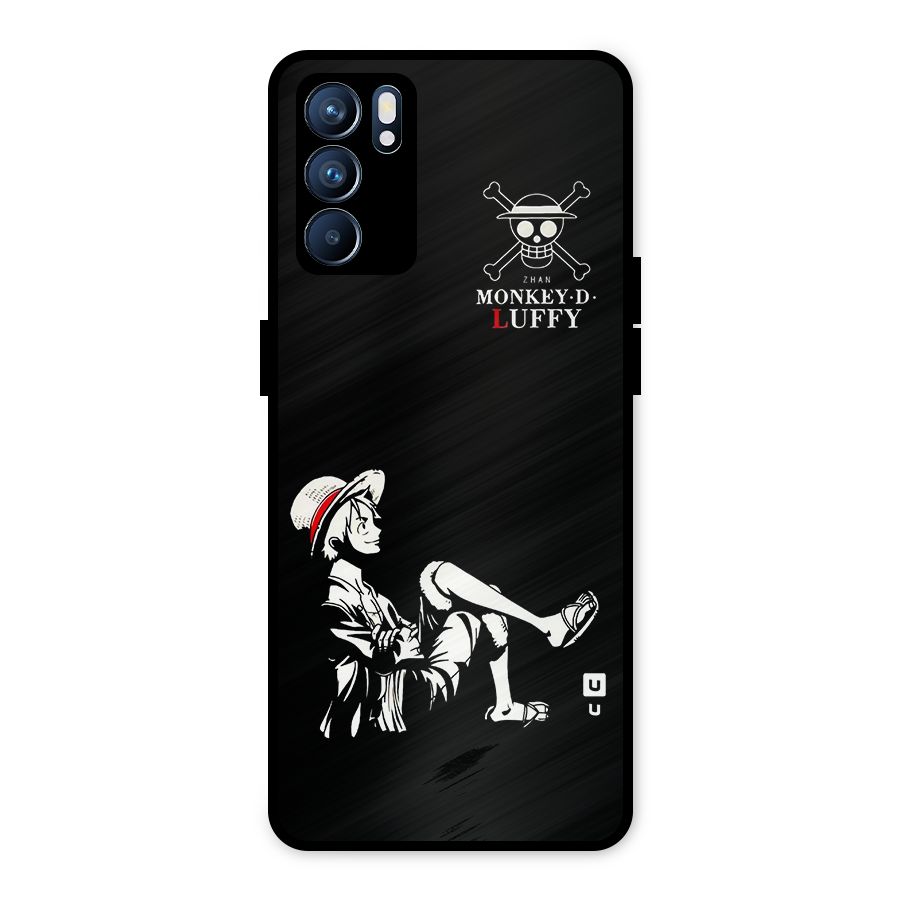 Monkey Luffy Metal Back Case for Oppo Reno6 5G