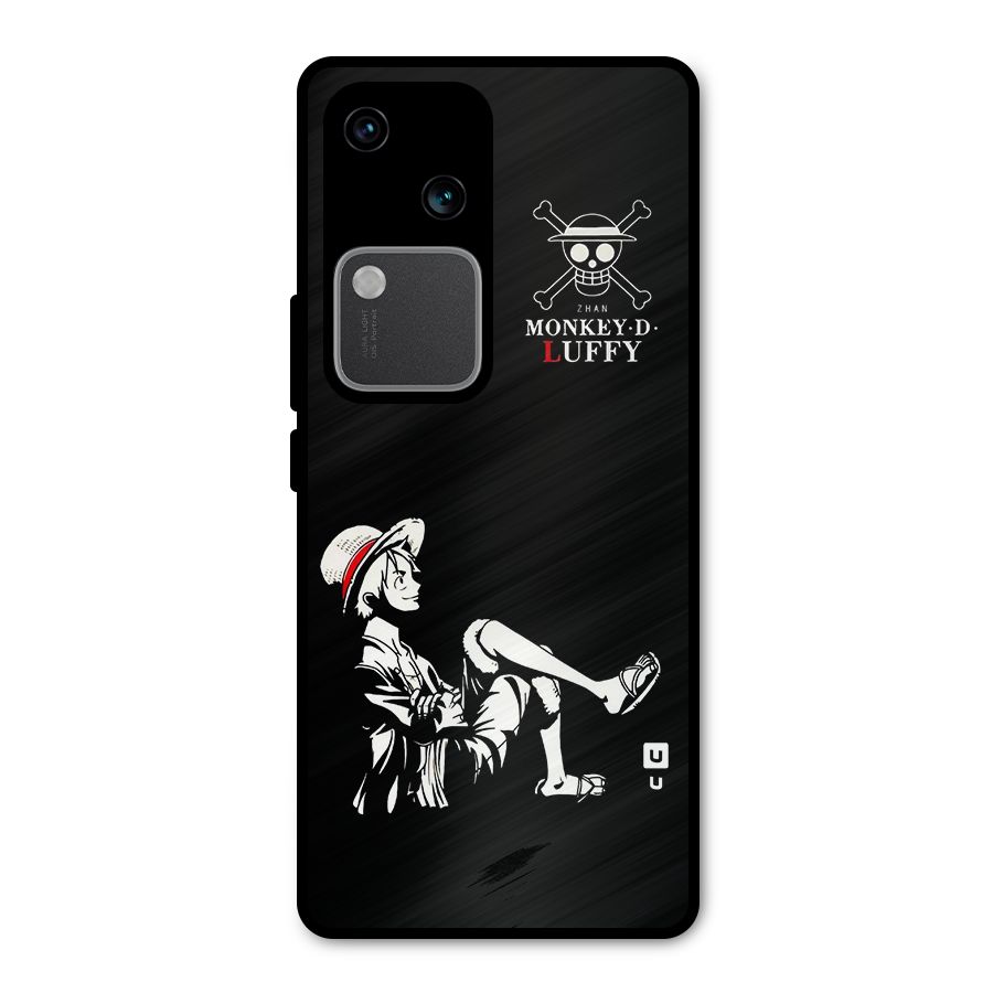 Monkey Luffy Metal Back Case for Vivo V30 Pro