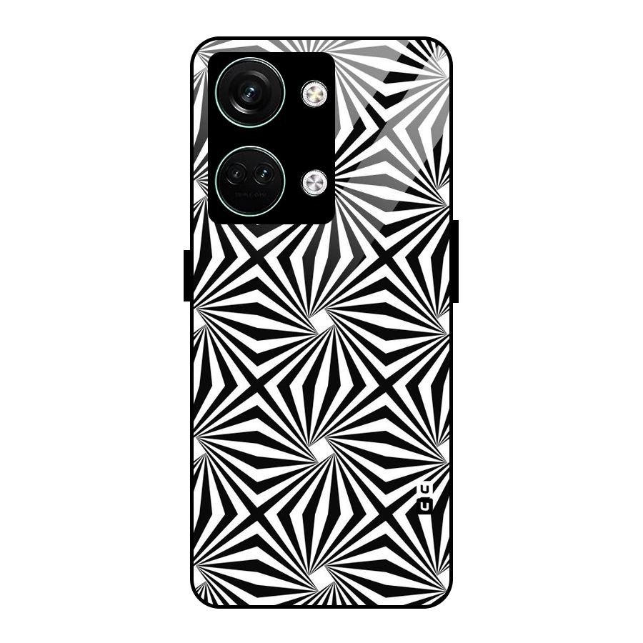Monochromatic Swirls Glass Back Case for Oneplus Nord 3