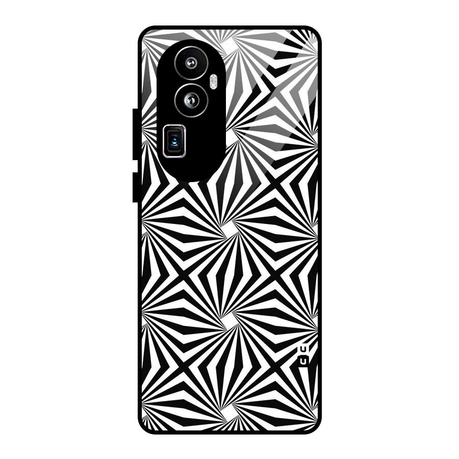 Monochromatic Swirls Glass Back Case for Oppo Reno10 Pro Plus