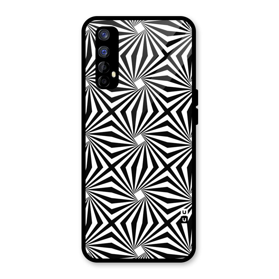 Monochromatic Swirls Glass Back Case for Realme 7