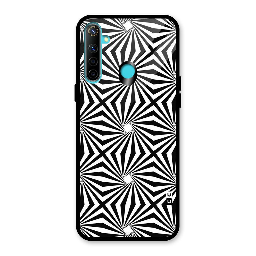 Monochromatic Swirls Glass Back Case for Realme Narzo 10