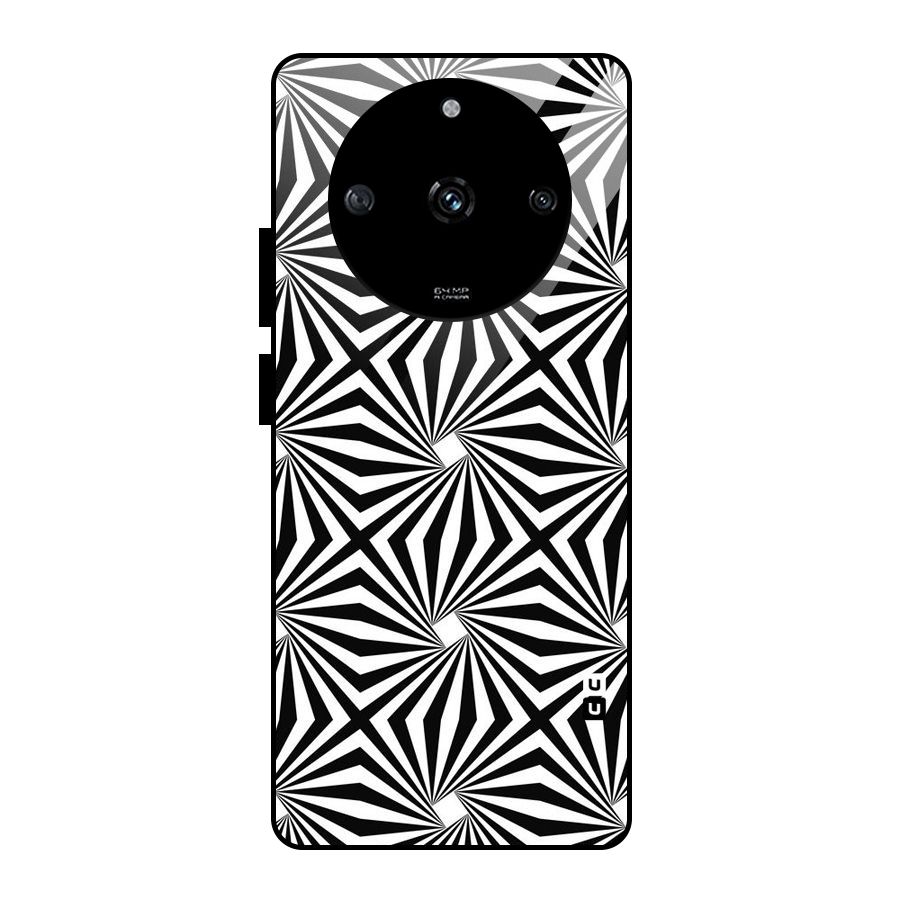 Monochromatic Swirls Glass Back Case for Realme Narzo 60 5G