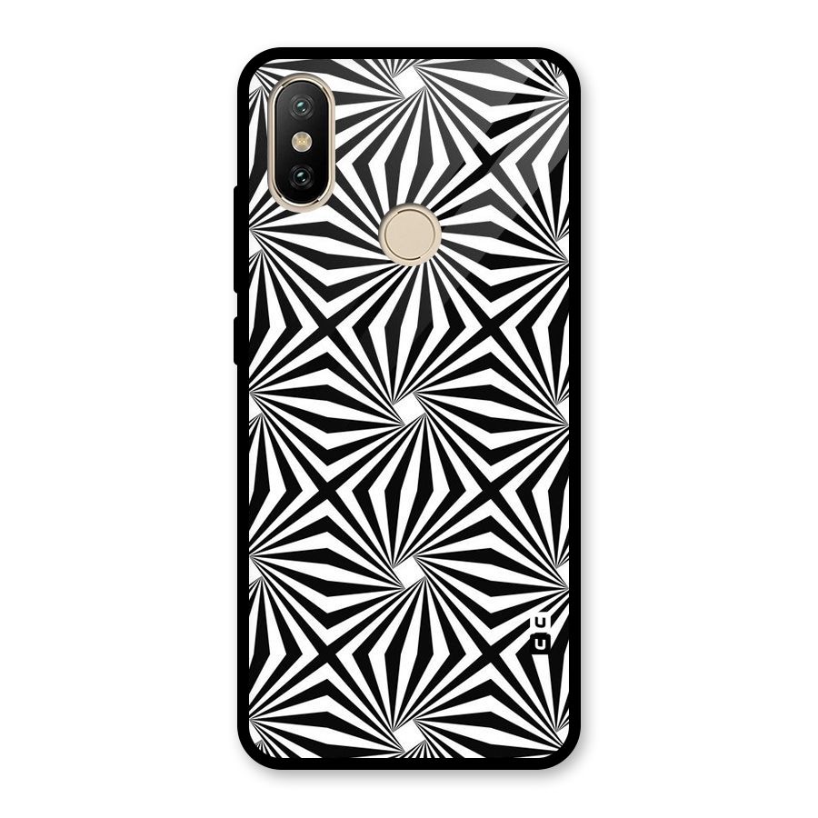 Monochromatic Swirls Glass Back Case for Redmi A2