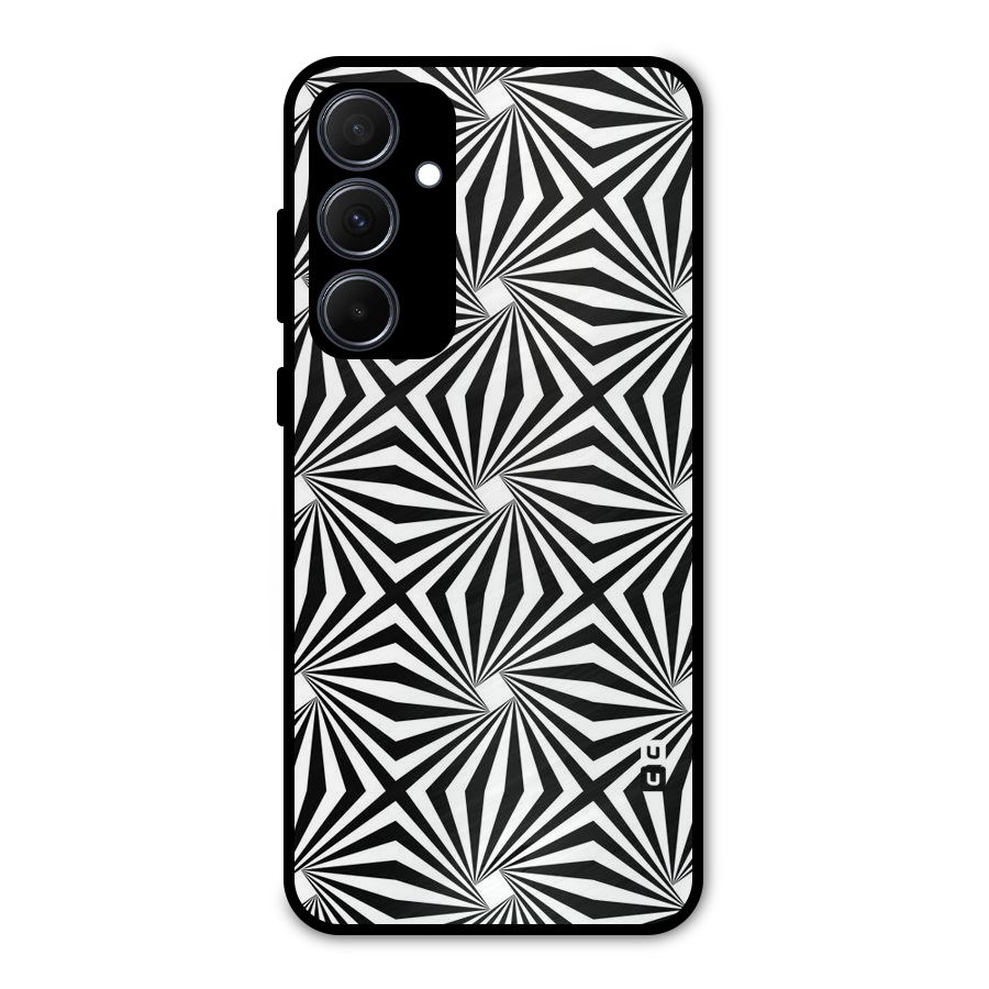 Monochromatic Swirls Metal Back Case for Galaxy A35