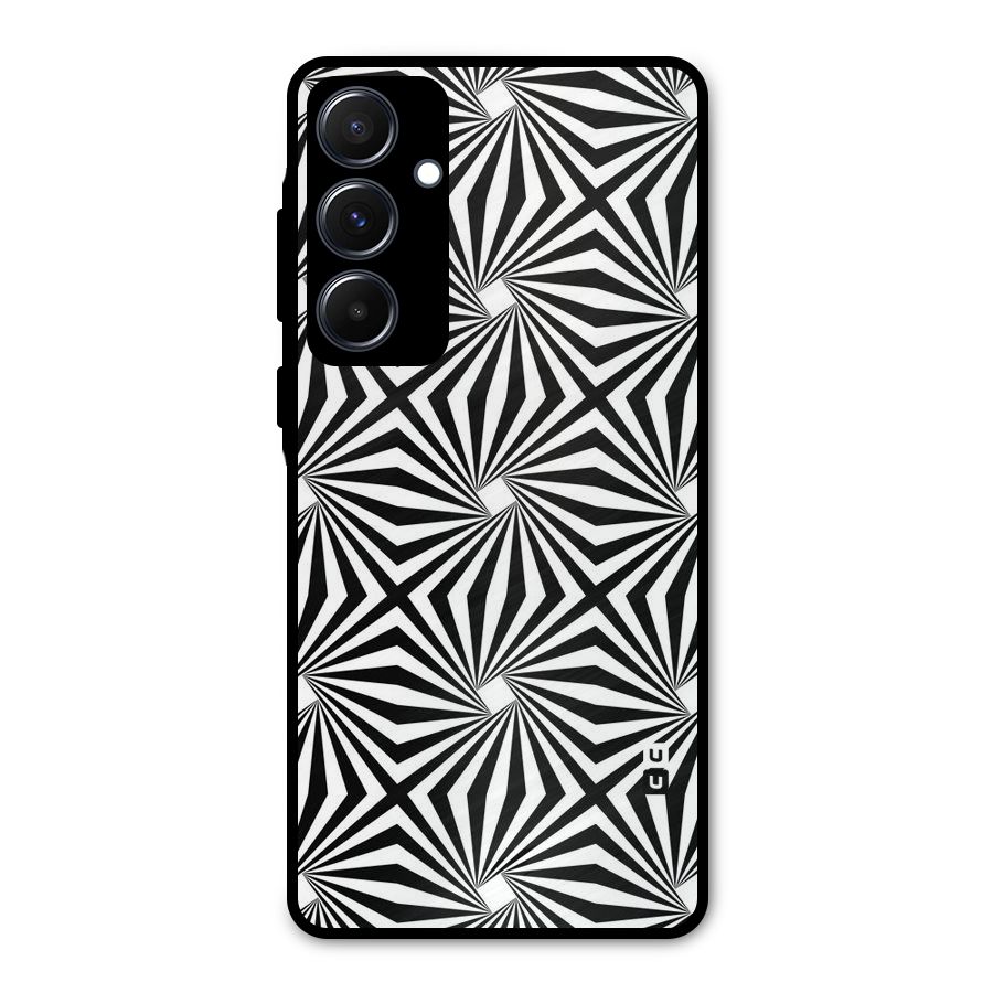 Monochromatic Swirls Metal Back Case for Galaxy A55