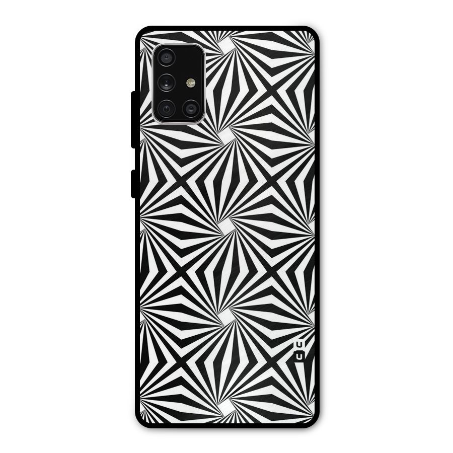 Monochromatic Swirls Metal Back Case for Galaxy A71