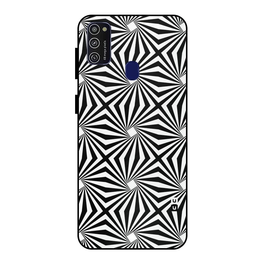 Monochromatic Swirls Metal Back Case for Galaxy M30s
