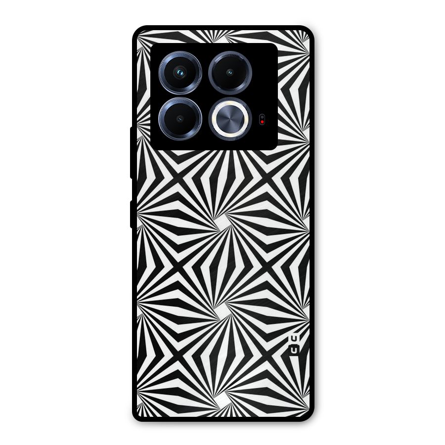 Monochromatic Swirls Metal Back Case for Infinix Note 40 5G