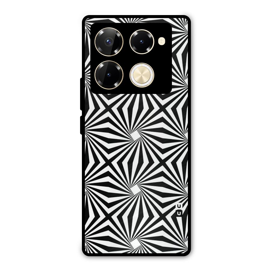 Monochromatic Swirls Metal Back Case for Infinix Note 40 Pro Plus