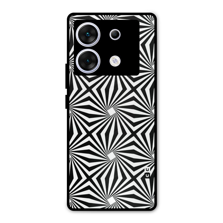Monochromatic Swirls Metal Back Case for Infinix Zero 30 5G