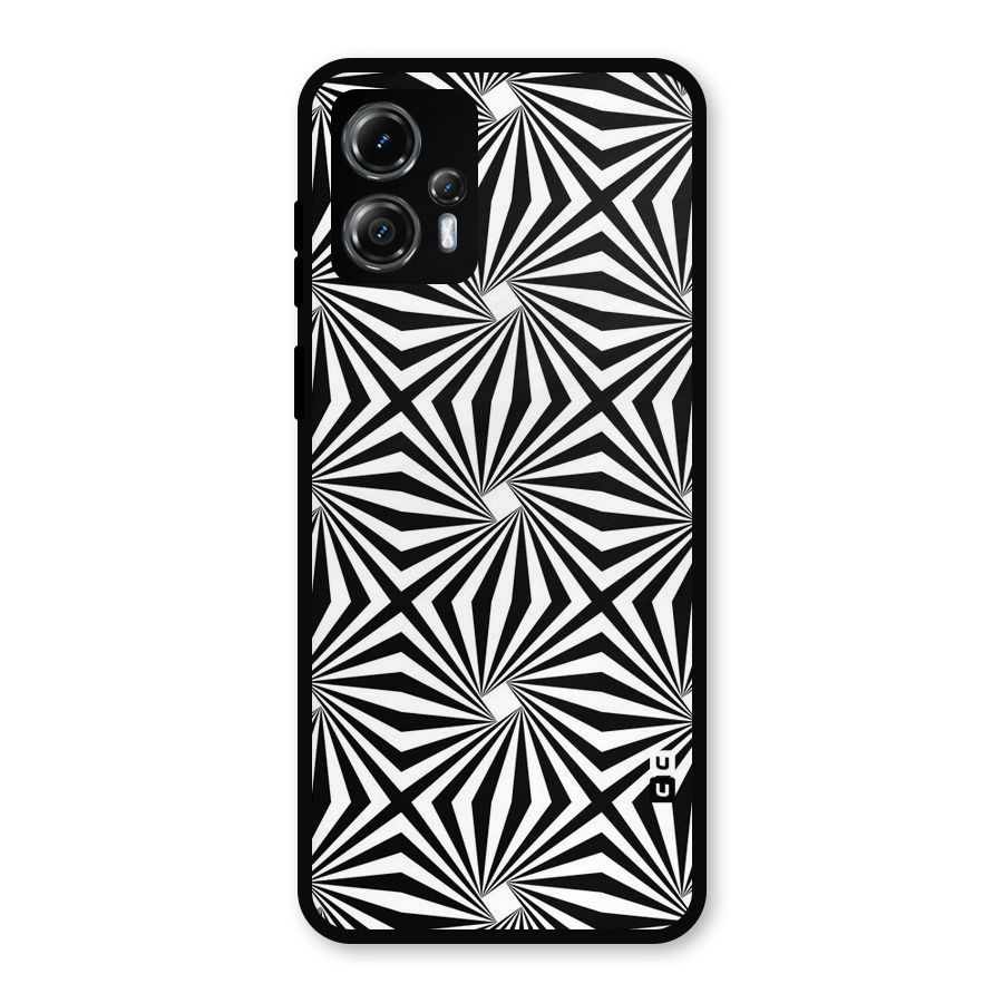 Monochromatic Swirls Metal Back Case for Moto G13
