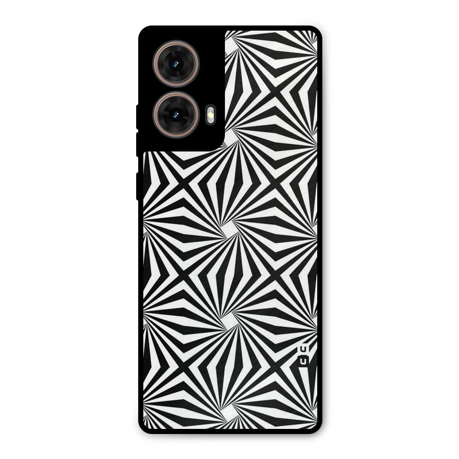 Monochromatic Swirls Metal Back Case for Moto G85