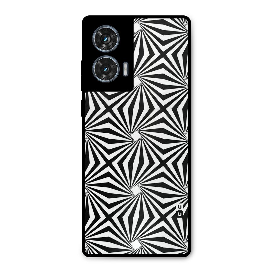 Monochromatic Swirls Metal Back Case for Motorola Edge 50 Fusion