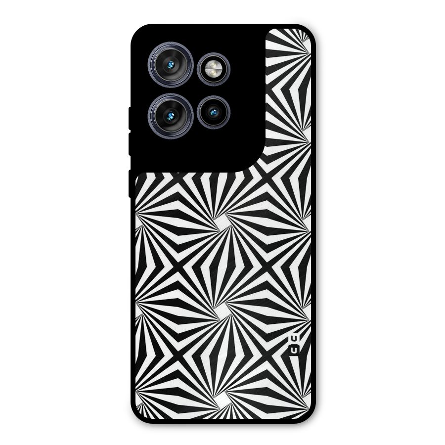 Monochromatic Swirls Metal Back Case for Motorola Edge 50 Neo