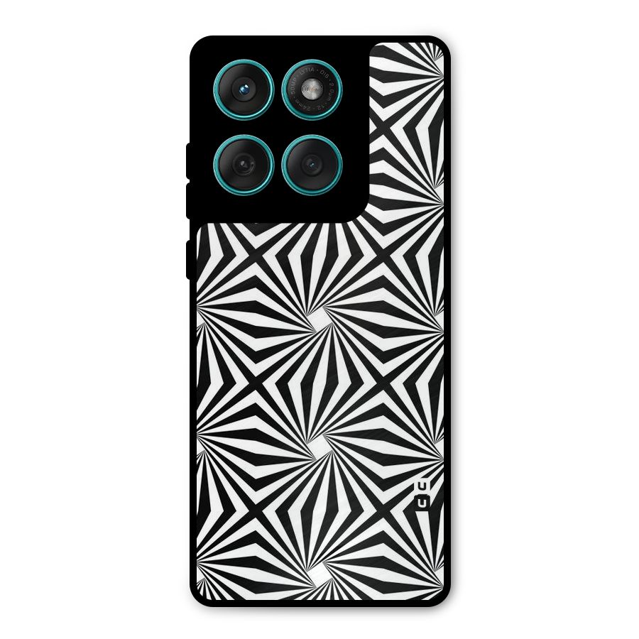 Monochromatic Swirls Metal Back Case for Motorola Edge 60