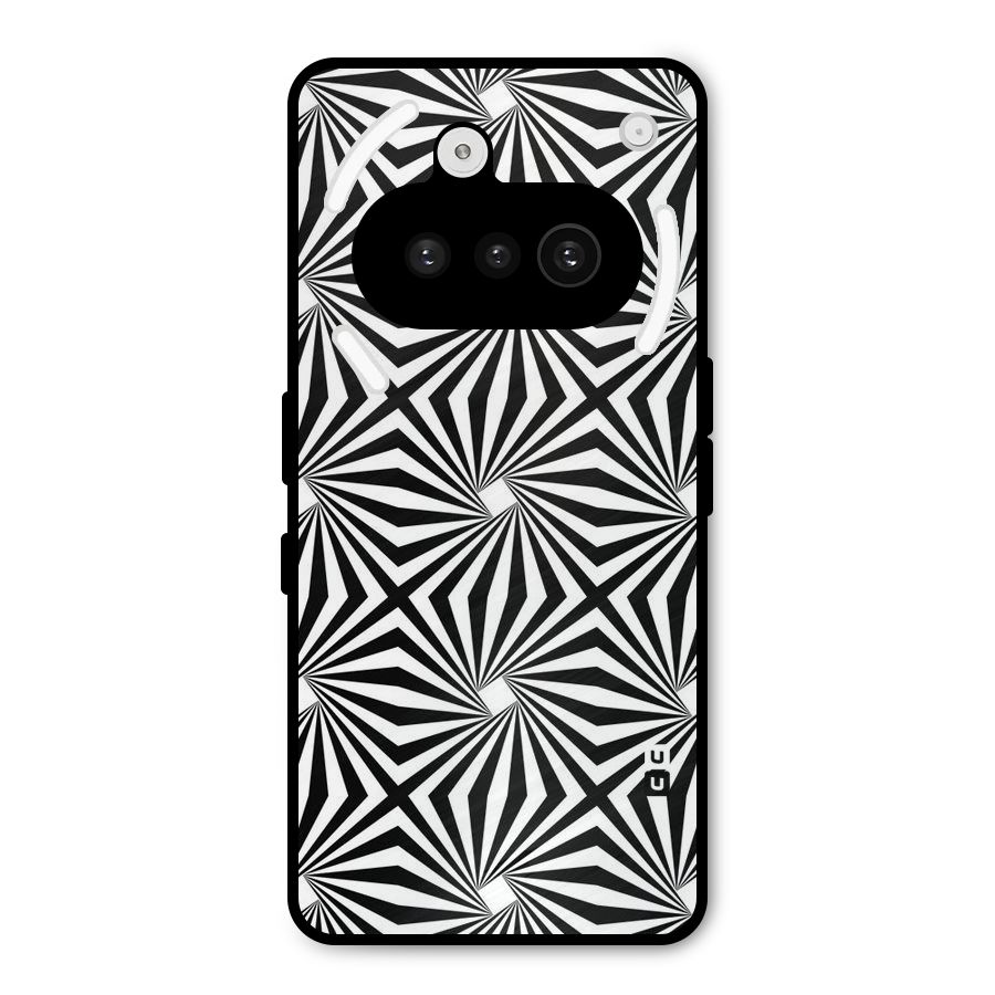 Monochromatic Swirls Metal Back Case for Nothing Phone 3a