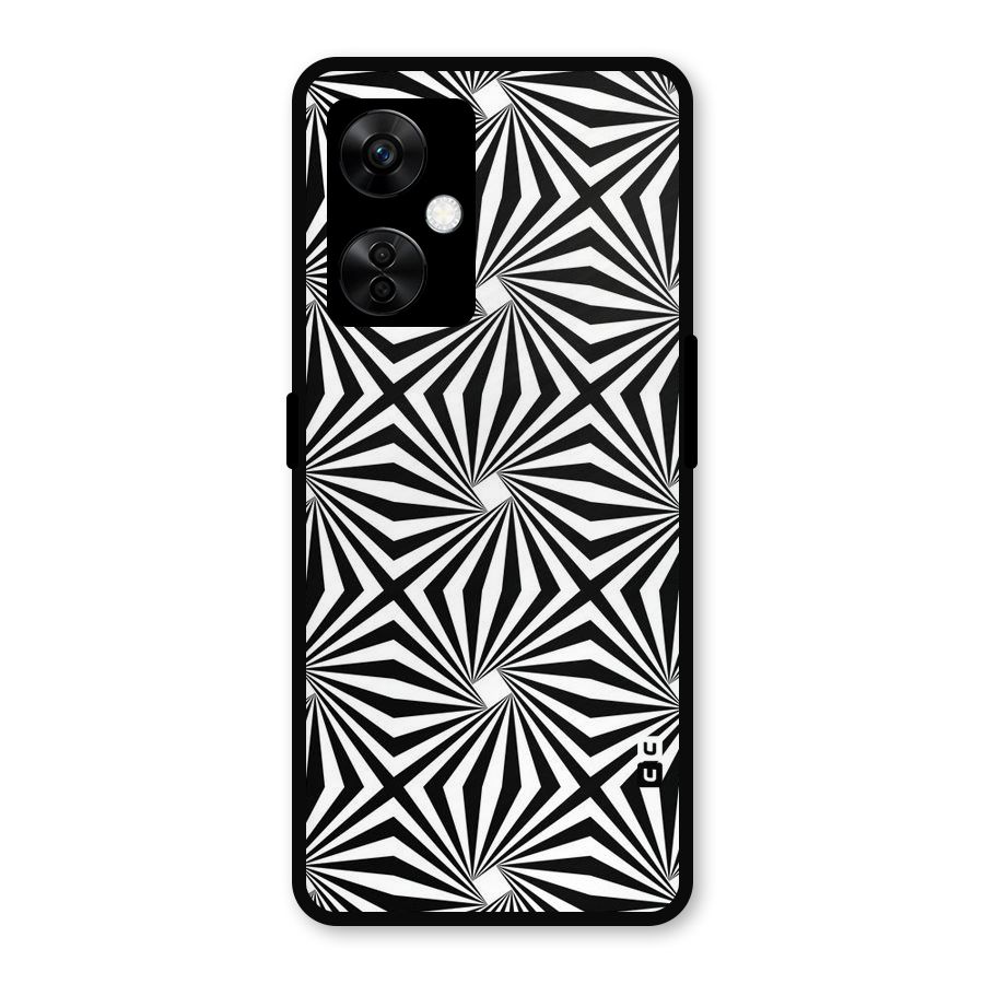 Monochromatic Swirls Metal Back Case for OnePlus Nord CE 3 Lite