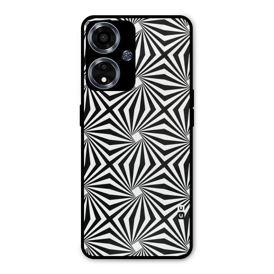 Monochromatic Swirls Metal Back Case for Oppo A59