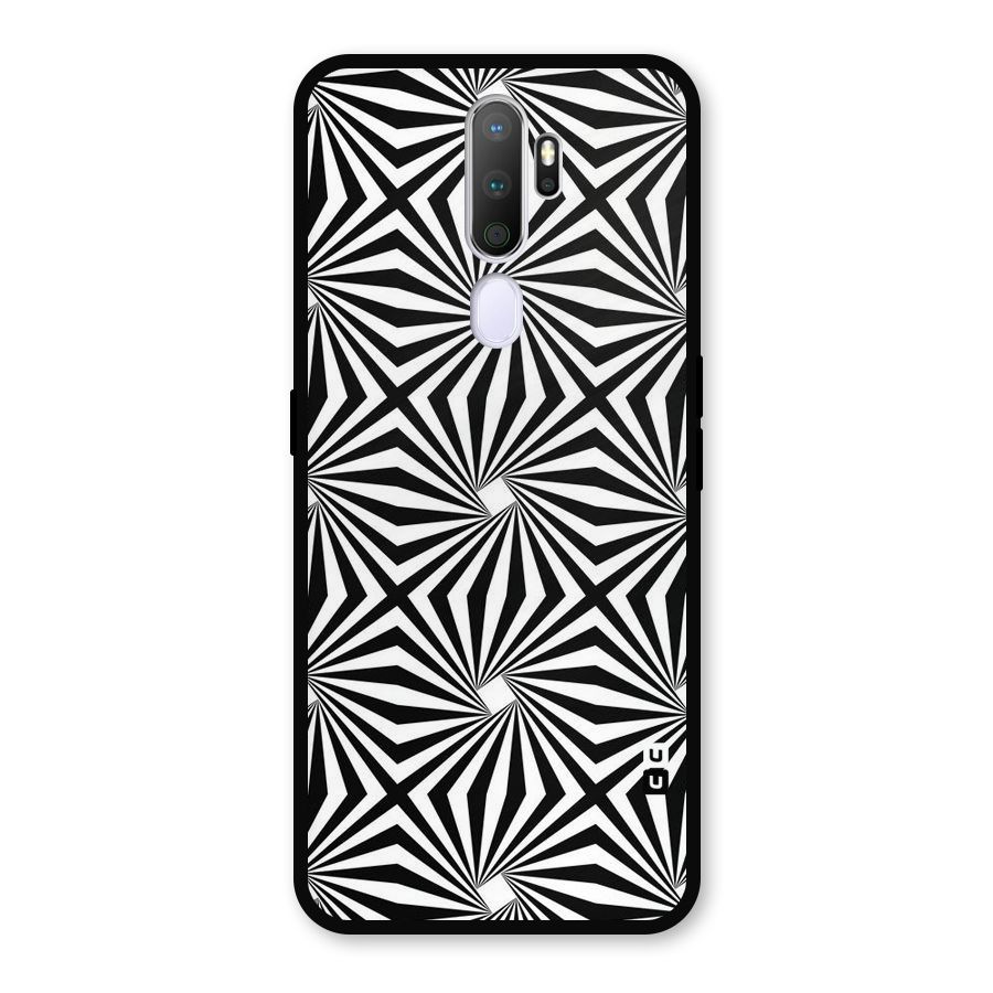 Monochromatic Swirls Metal Back Case for Oppo A9 (2020)