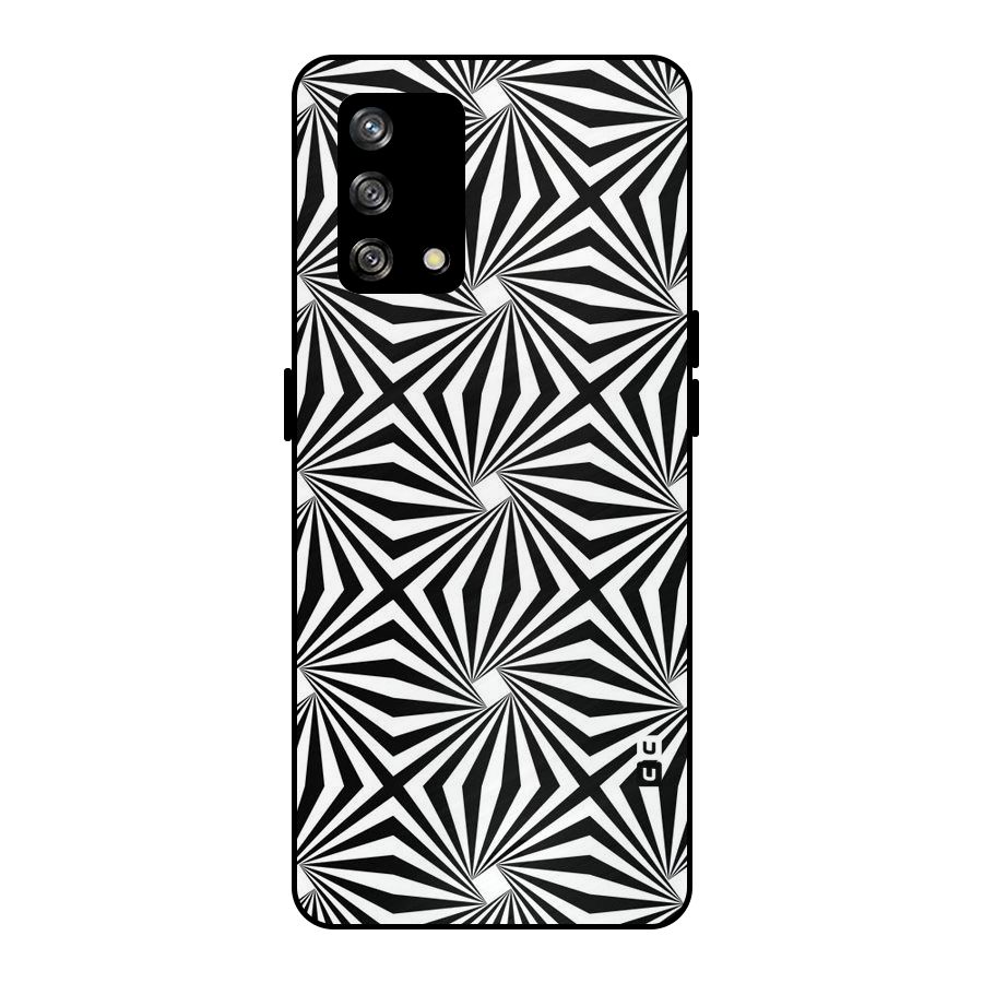Monochromatic Swirls Metal Back Case for Oppo F19
