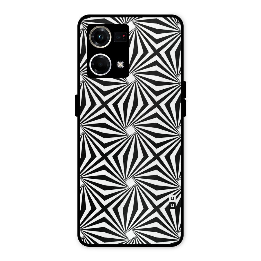 Monochromatic Swirls Metal Back Case for Oppo F21 Pro 4G