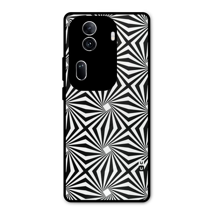 Monochromatic Swirls Metal Back Case for Oppo Reno11 Pro 5G