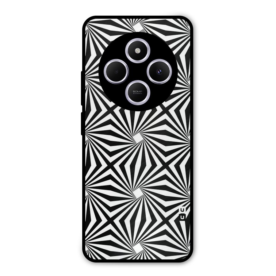 Monochromatic Swirls Metal Back Case for Poco M7