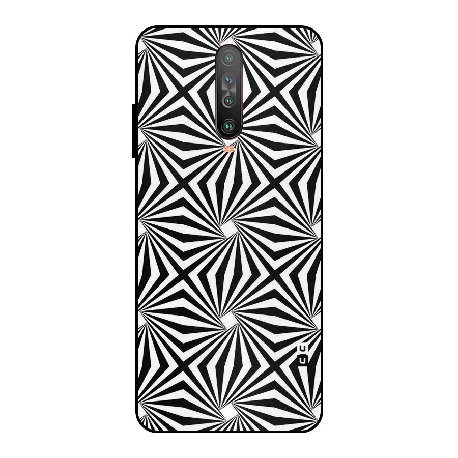 Monochromatic Swirls Metal Back Case for Poco X2
