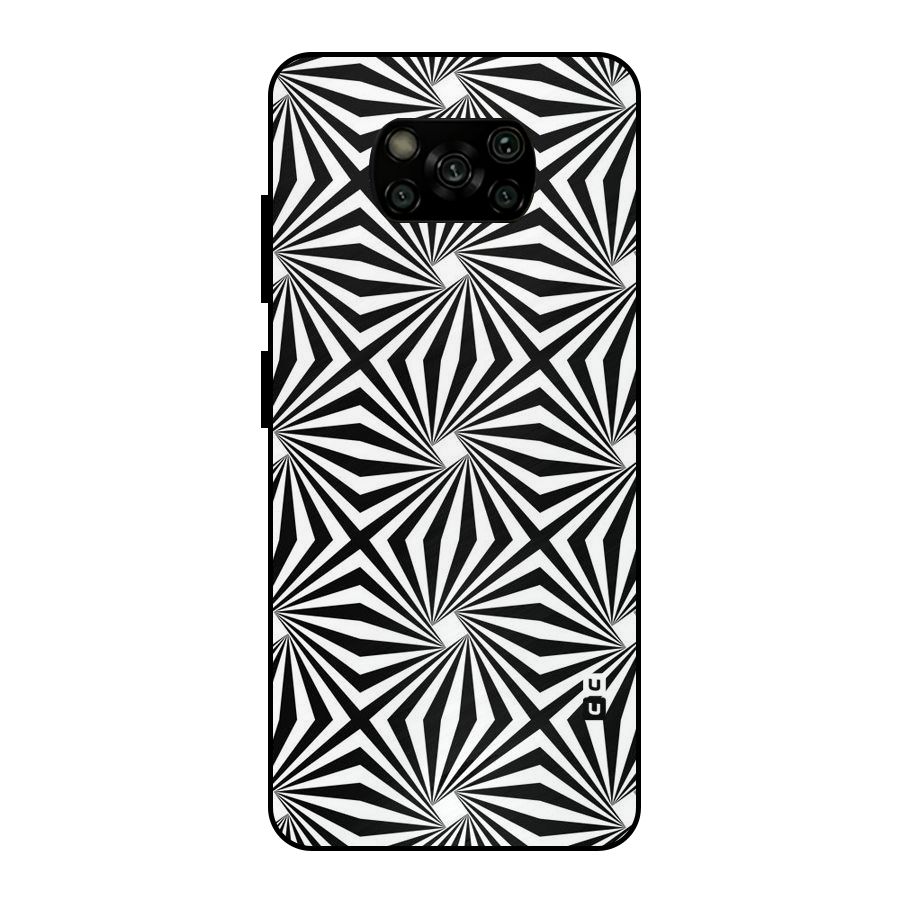 Monochromatic Swirls Metal Back Case for Poco X3