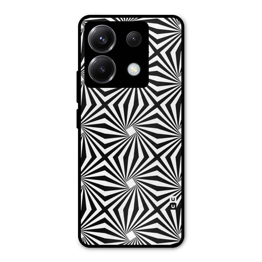 Monochromatic Swirls Metal Back Case for Poco X6