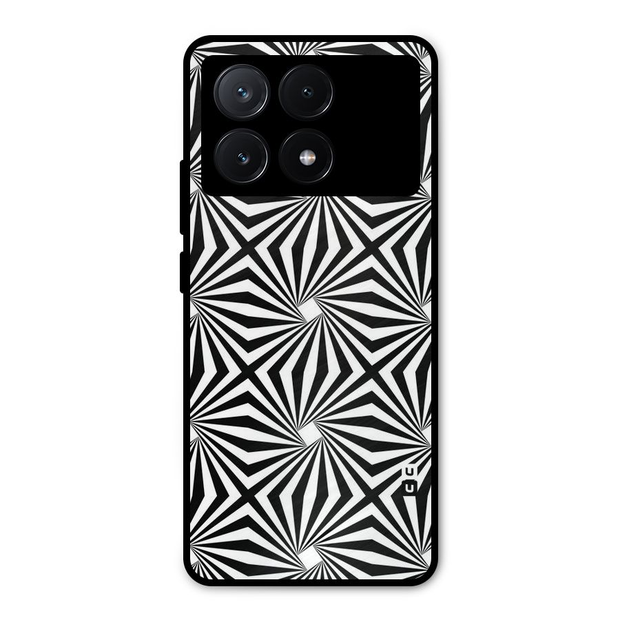 Monochromatic Swirls Metal Back Case for Poco X6 Pro