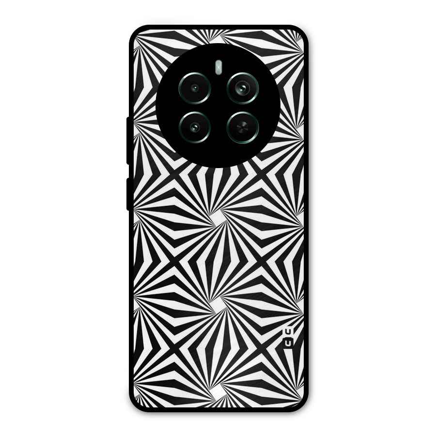 Monochromatic Swirls Metal Back Case for Realme 12 Pro Plus