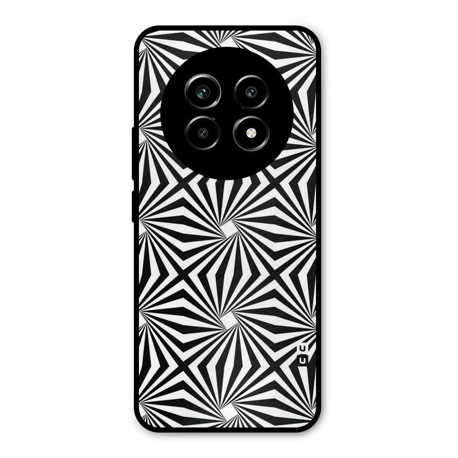 Monochromatic Swirls Metal Back Case for Realme 13 Pro